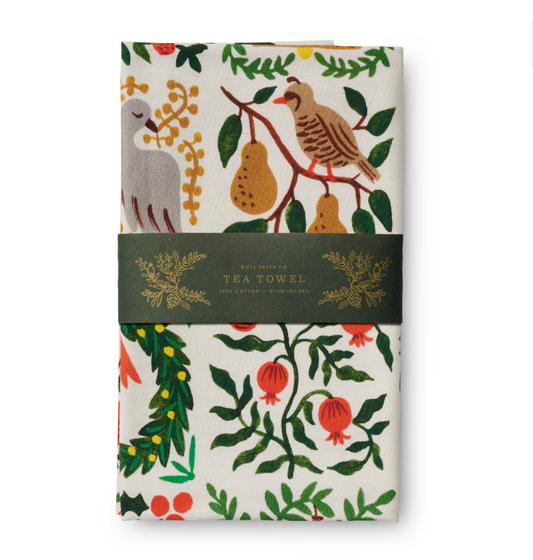 Rifle Paper Co. Christmastide Holiday Tea Towel