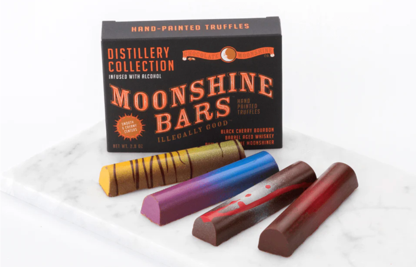 'Distillery' 4 Piece, Chocolate Moonshine Truffle Bars