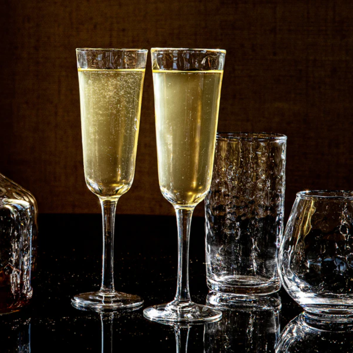 Juliska Puro Glass Toasting Flutes