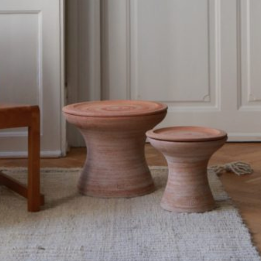 Berg's Potter Celeste RAW Rosa Pedestal Pot