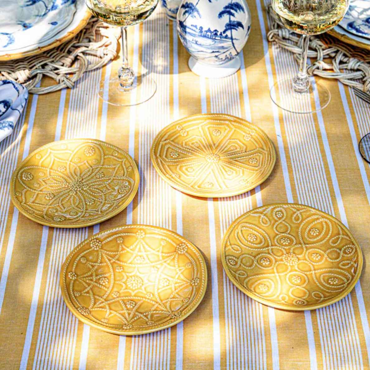 Juliska Jardins du Monde Daffodil Side/Cocktail Plate (Assort. Set of 4)