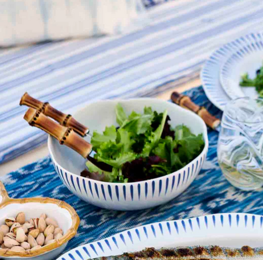 Juliska Sitio Stripe Delft Blue Coupe Bowl