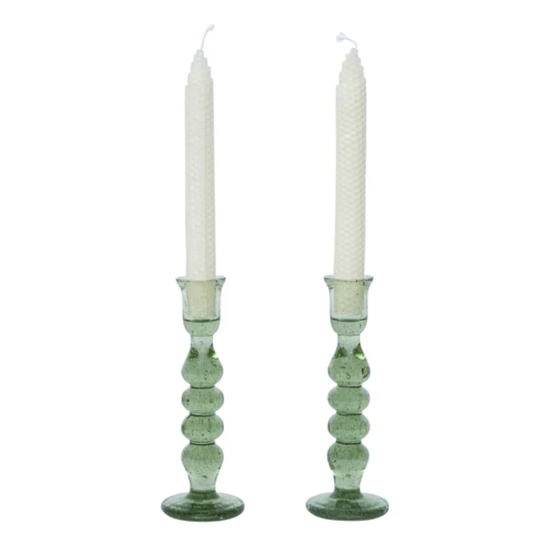 Juliska Provence Glass Basil Candlestick (Set of 2)