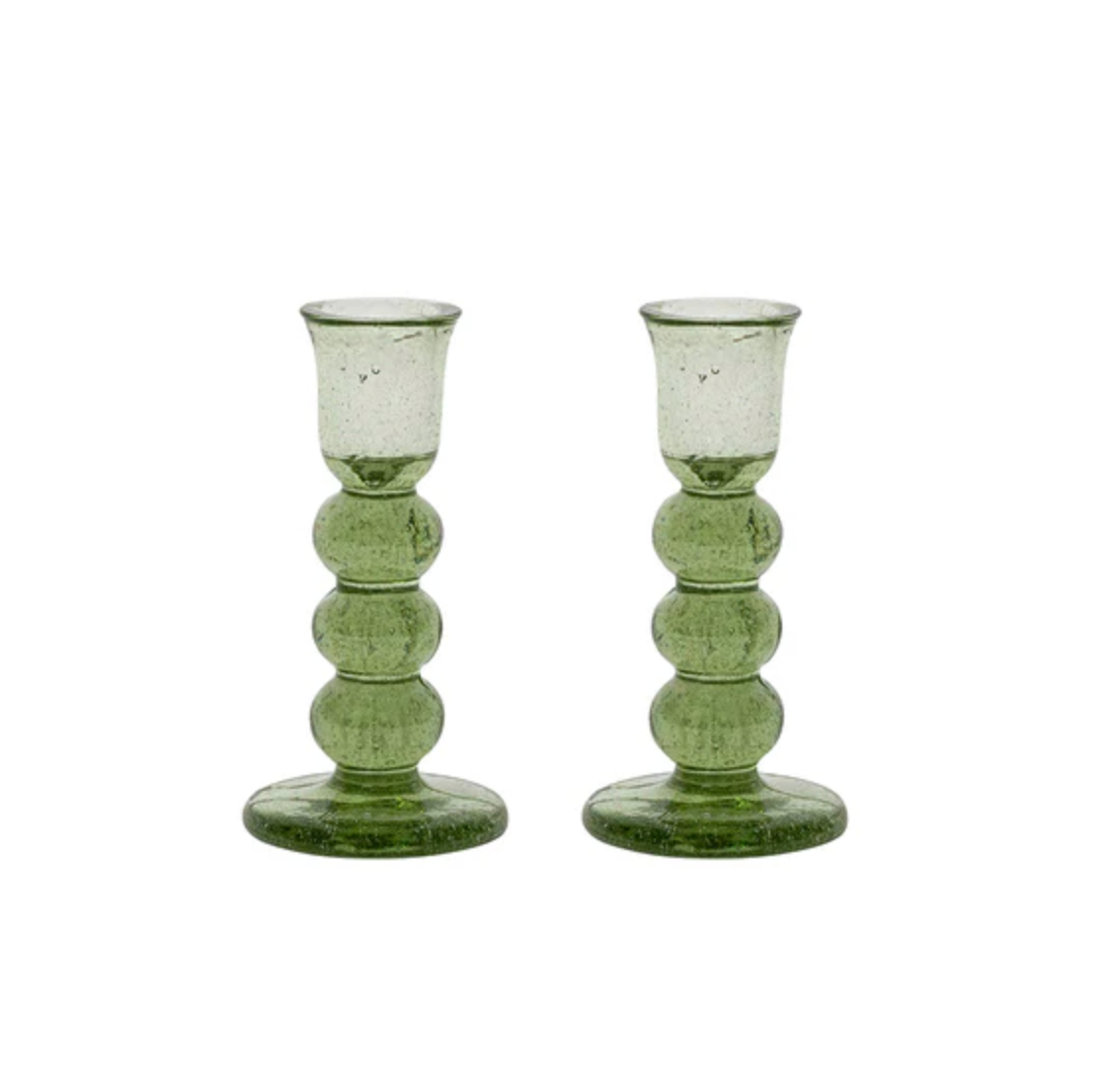 Juliska Provence Glass Basil Candlestick (Set of 2)