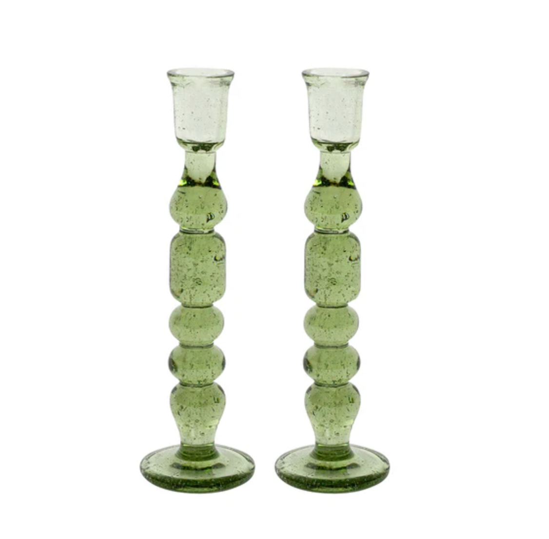Juliska Provence Glass Basil Candlestick (Set of 2)