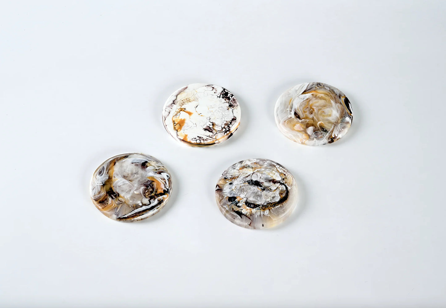Mocha Swirl Coasters, Set of 4