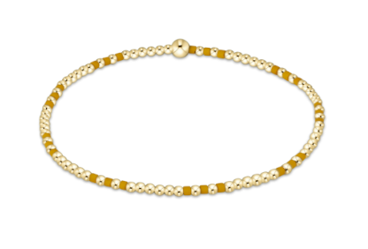 enewton Gameday Hope Joy Pattern 2mm Bead Bracelet in Golden Yellow