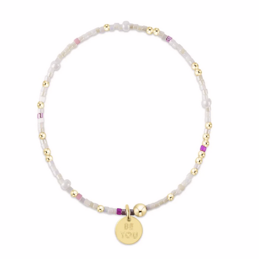 EGIRL Hope Unwritten Bracelet With Sprinkles on Top "Be You" Small Gold Disc