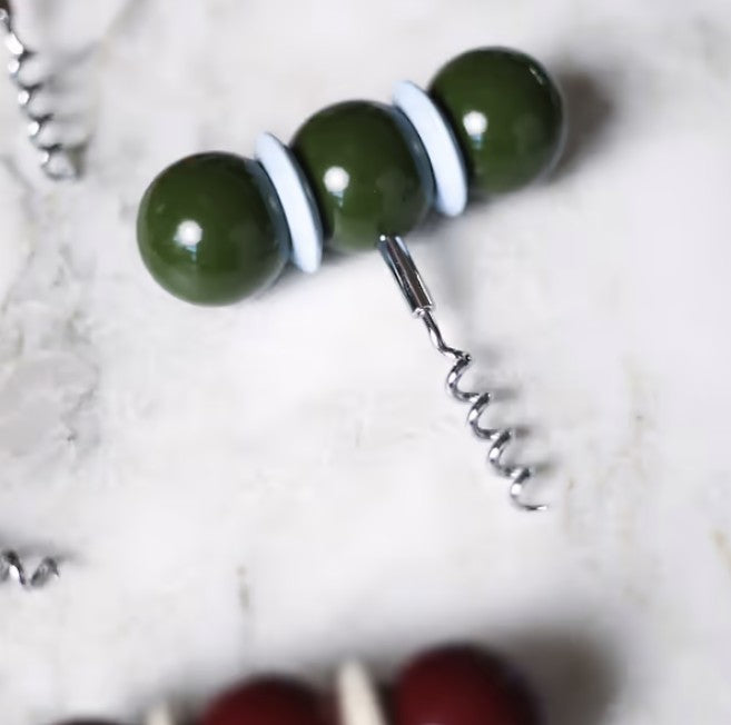 Khaki Green & Pale Denim Bobbin Corkscrew