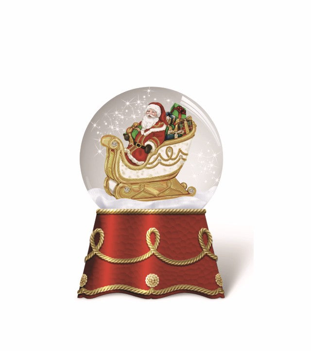 Juliska Berry & Thread North Pole Santa in Sleigh Snow Globe
