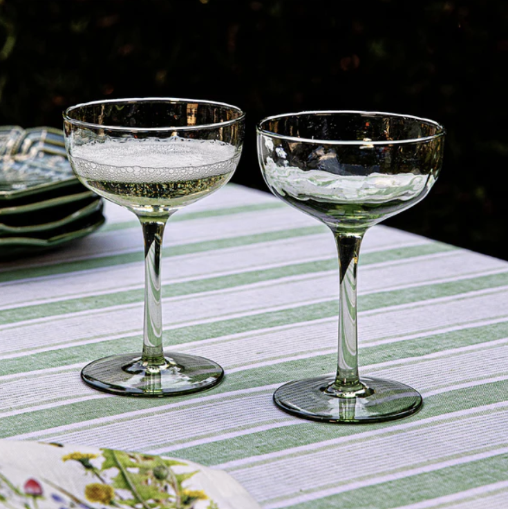 Juliska Puro Glass Cocktail Coupes (Set of 2)