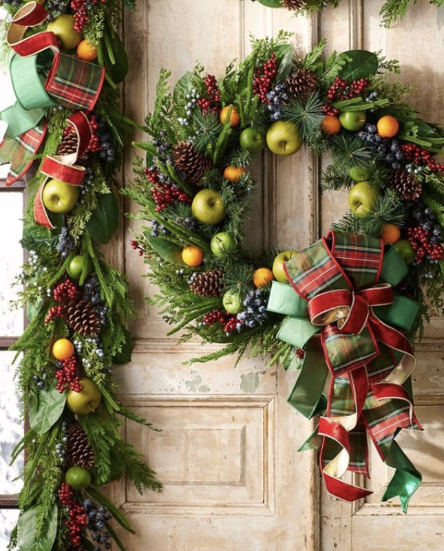 33" Mixed Fruit Wreath