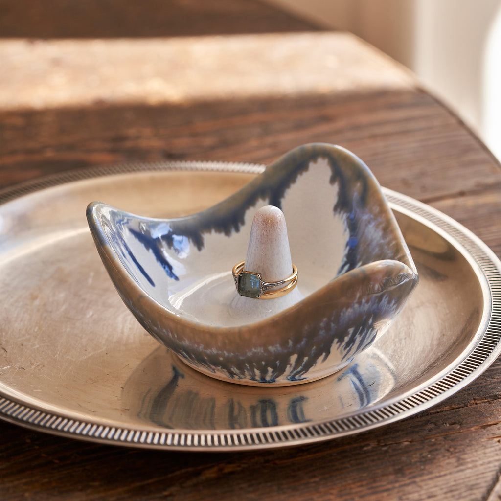 Simon Pearce Pottery Ring Holder, Pool