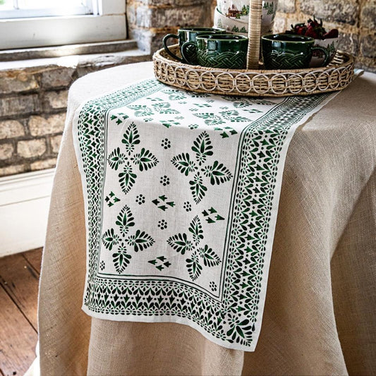 Juliska Iberian Border Evergreen Table Runner