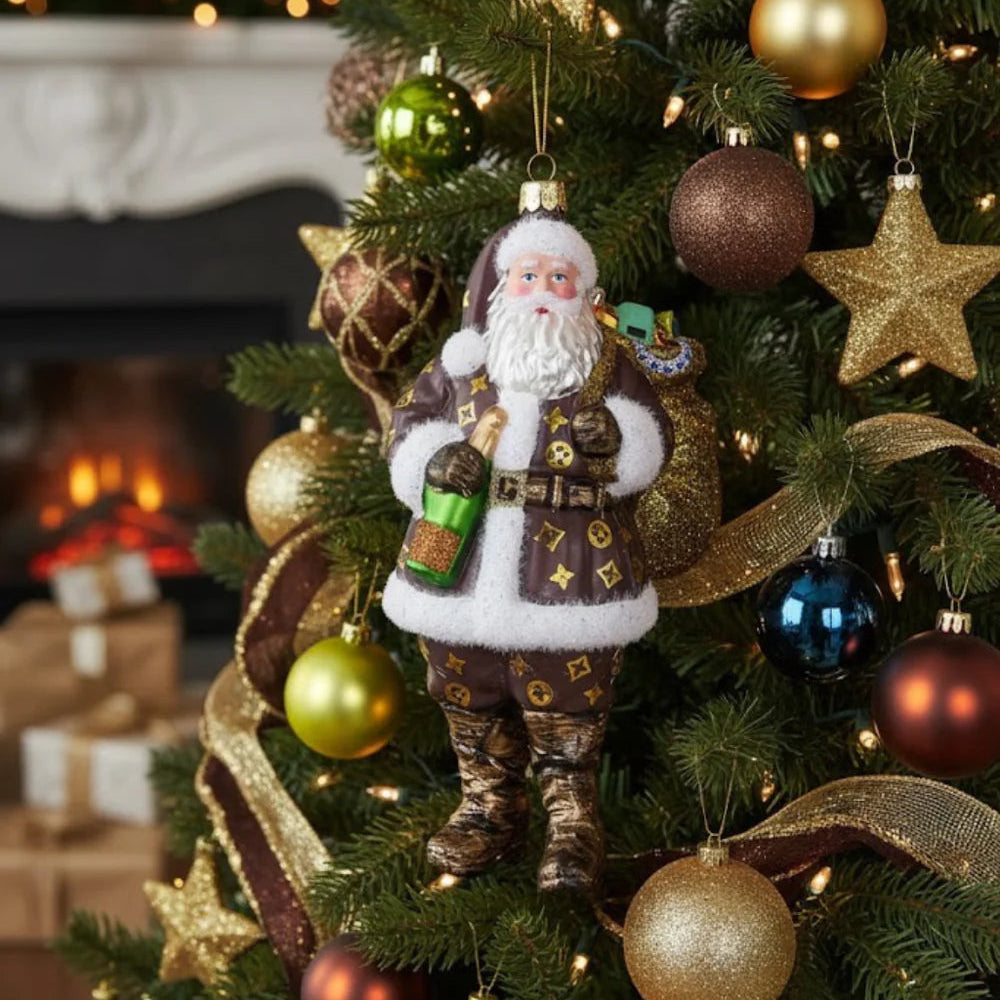 Luxe Santa Ornament