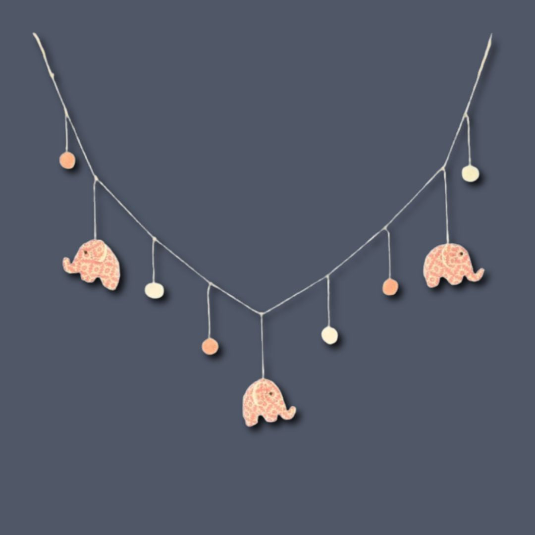 Fiona Walker Pink Print Elephant Garland