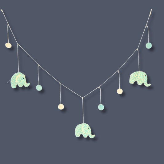 Fiona Walker Blue Print Elephant Garland