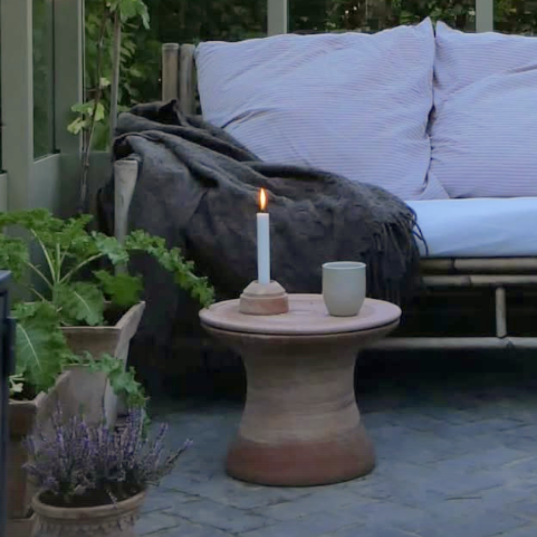 Berg's Potter Raw Rosa Celeste Pedestal Pot