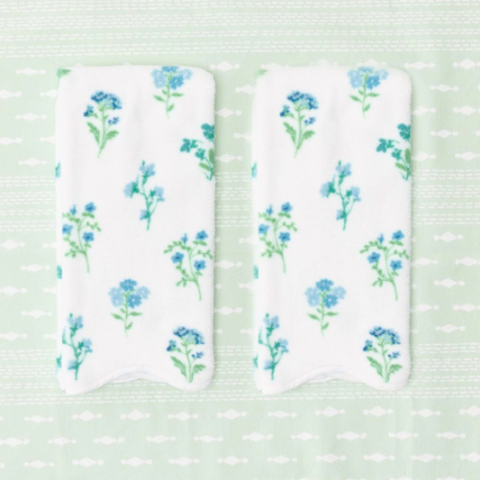 Pair of Scalloped Hand Towels in Frances Floral