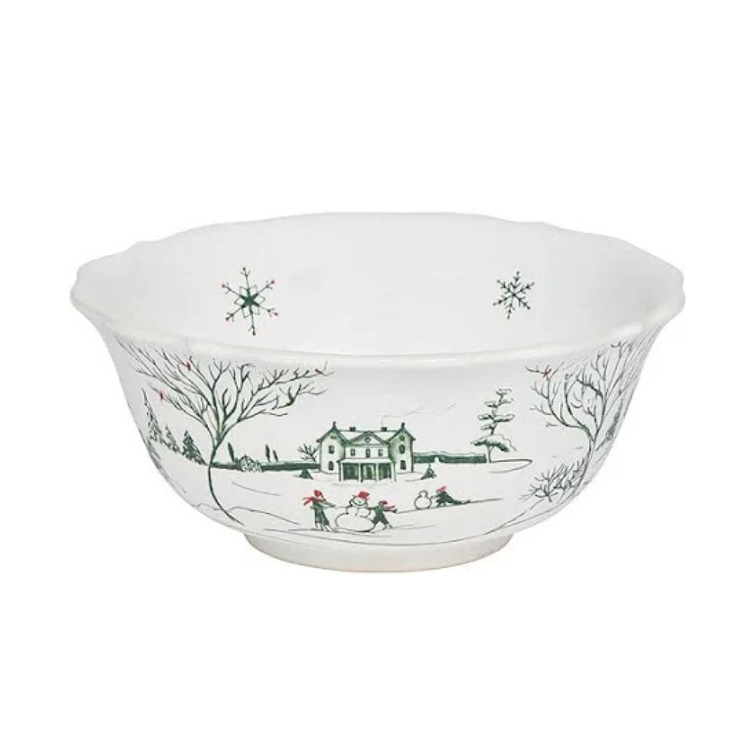 Juliska Country Estate Winter Frolic Evergreen Cereal/Ice Cream Bowl