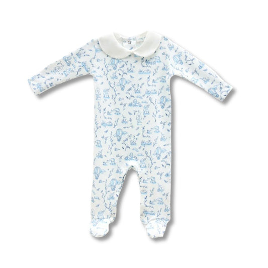Baby Footed Onesie, Toile de Jouy | Atelier Babbi