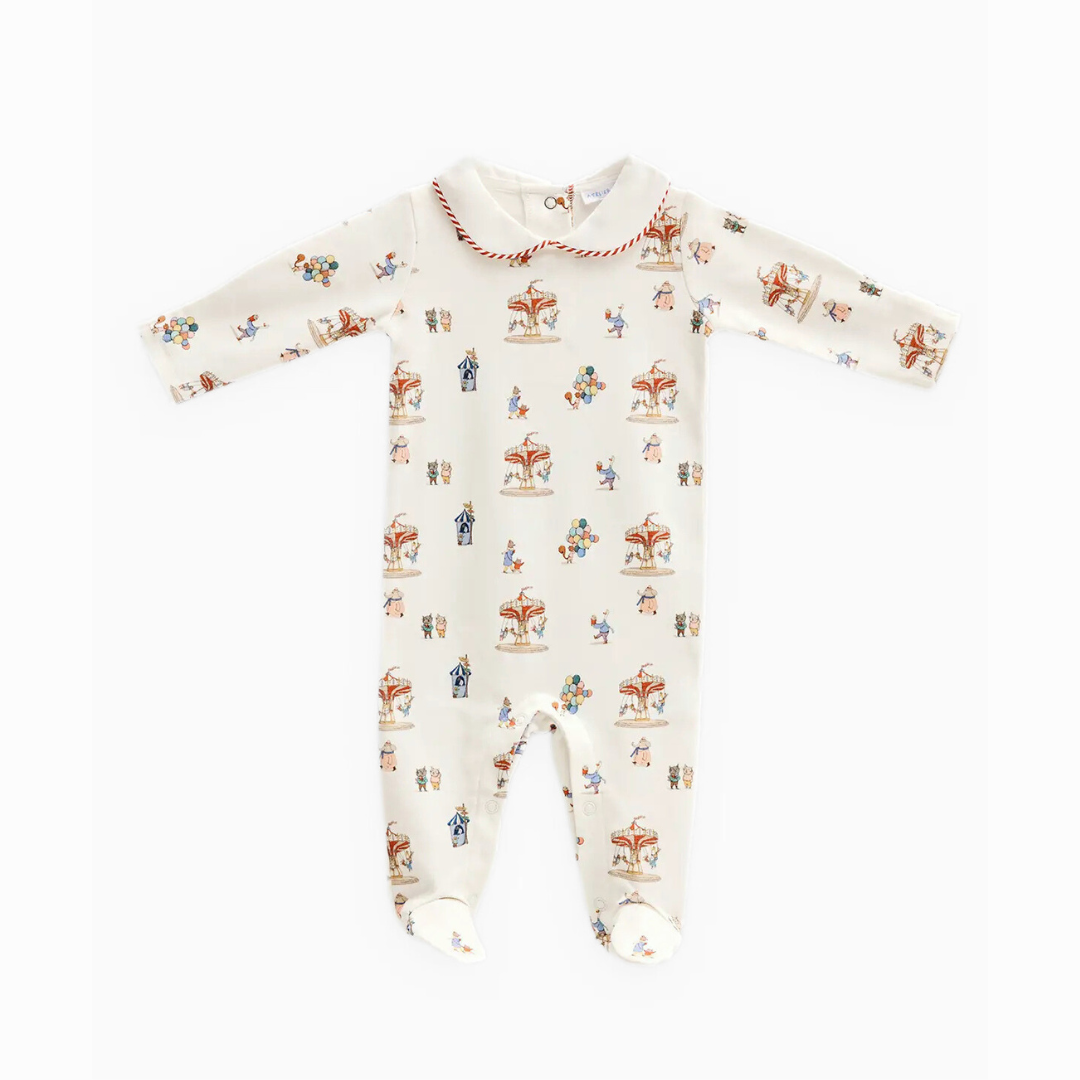 Baby Footed Onesie in Funfair | Atelier Babbi