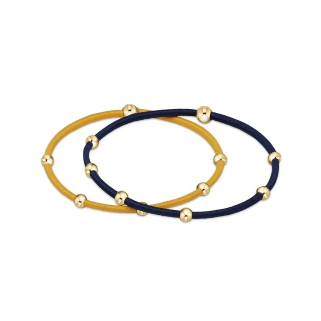 enewton Gameday Blue & Gold Hair Bracelets
