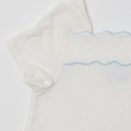 Girl's Cover-Up Dress in White & Blue