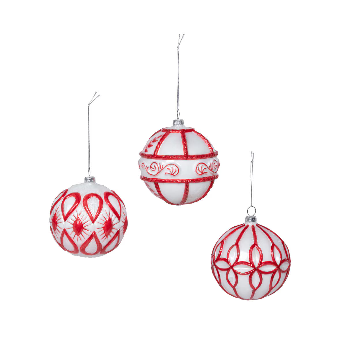 Nordic Hand Painted Glass Ball Ornament