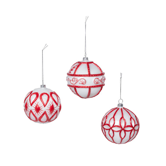 Nordic Hand Painted Glass Ball Ornament