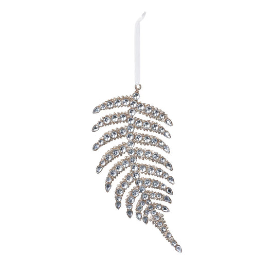 Champagne Gem Fern Front Ornament
