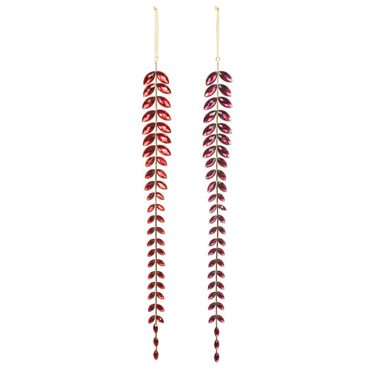 1 OF 2 Ruby Gem Vining Drop Ornament