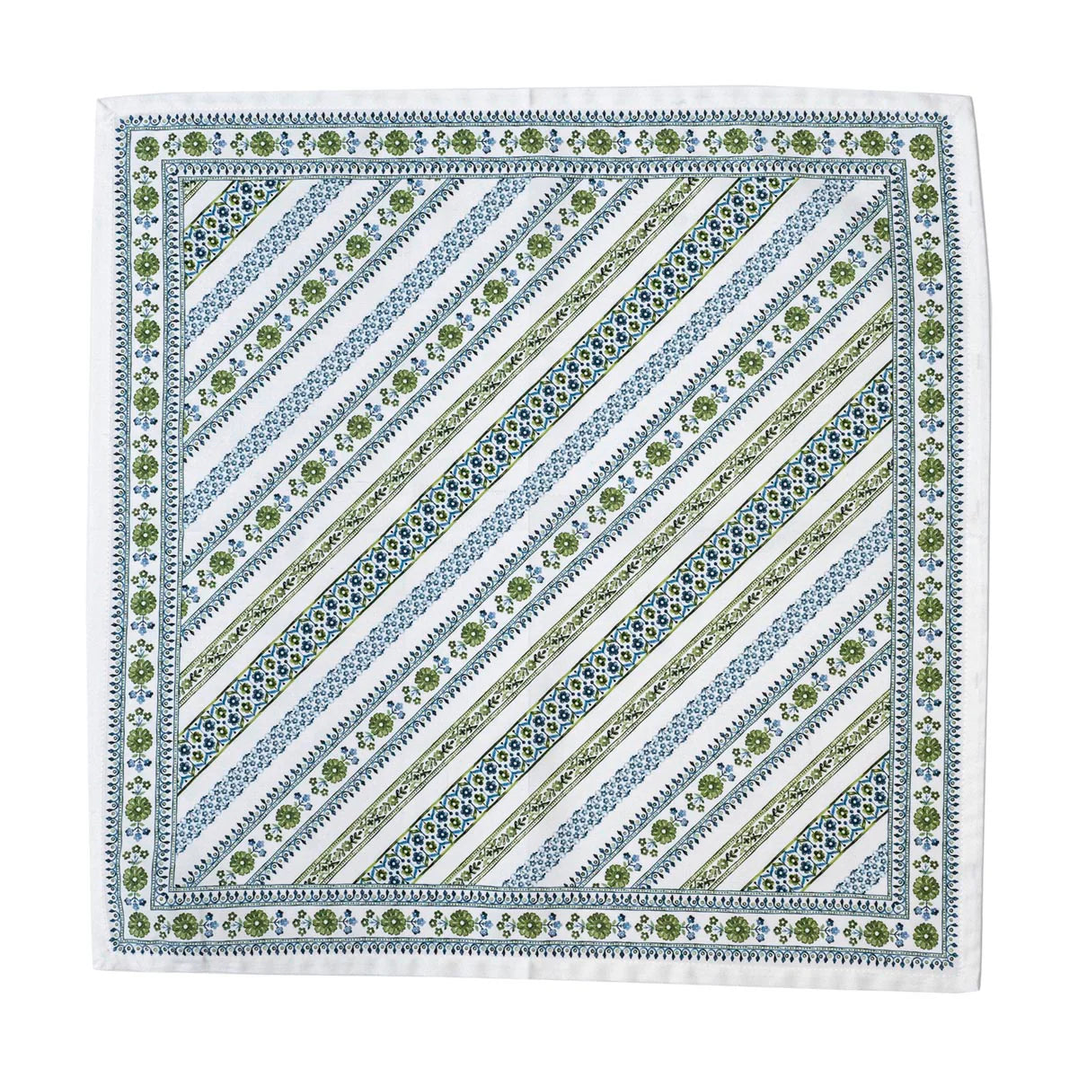 Juliska Seville Stripe Green Napkins (Set of 4)