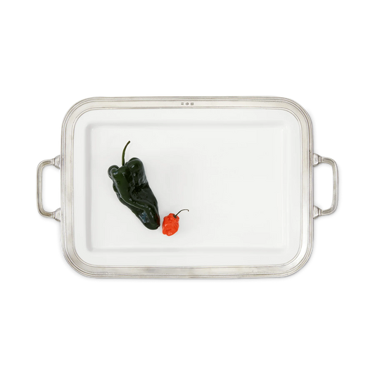 Gianna Rectangular Platter with Handles | MATCH Pewter