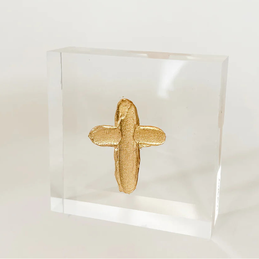 2 x 2 Single Painted Cross Acrylic Block