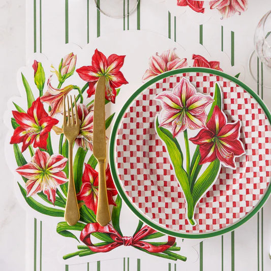 Die Cut Amaryllis Placemats