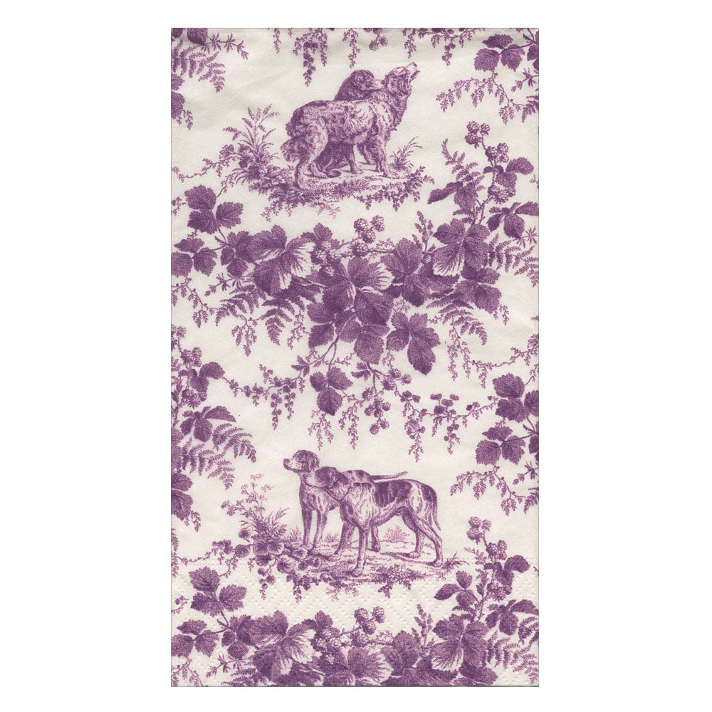 Aubergine Hunting Toile Paper Napkins