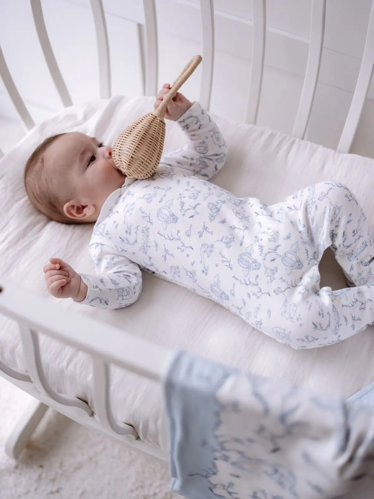 Baby Footed Onesie, Toile de Jouy | Atelier Babbi