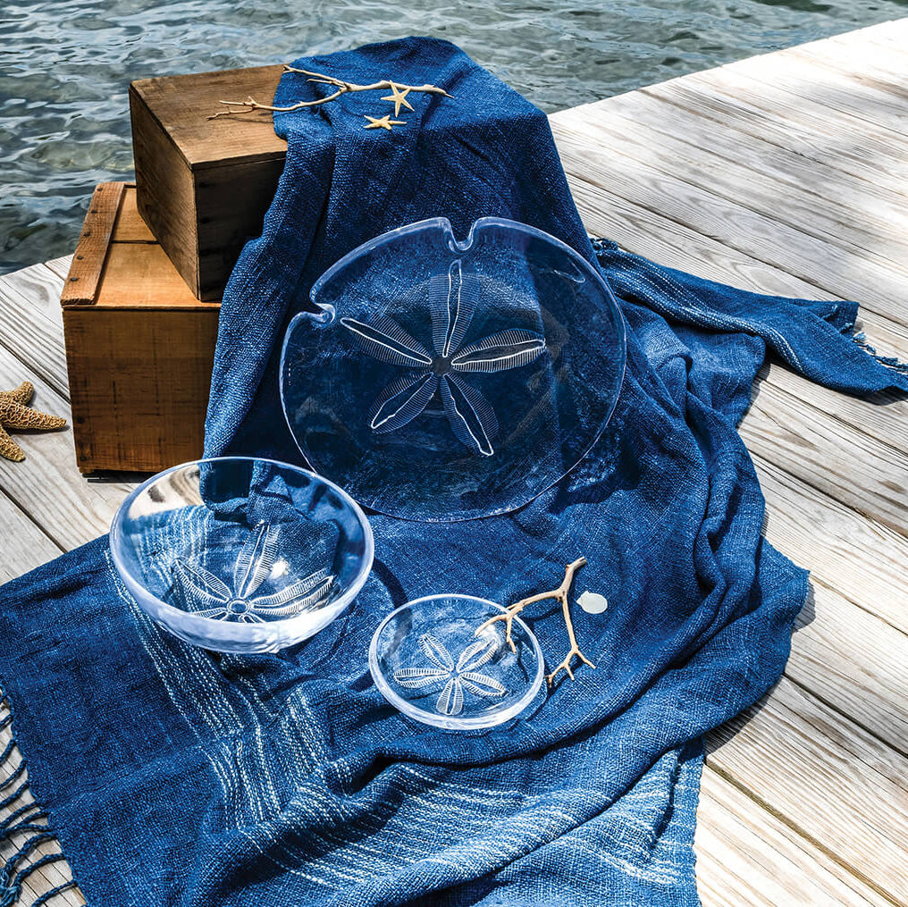 Simon Pearce Sand Dollar Plate, Medium