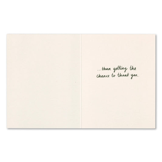 "Nothing delights me more..." Thank You Card