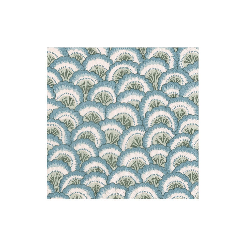 Pontchartrain Scallop Blue Cocktail Napkins, 40 Count