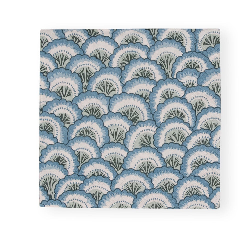 Pontchartrain Scallop Blue Luncheon Napkins