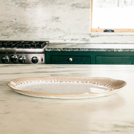 Simon Pearce Burlington Oval Platter, Bluff