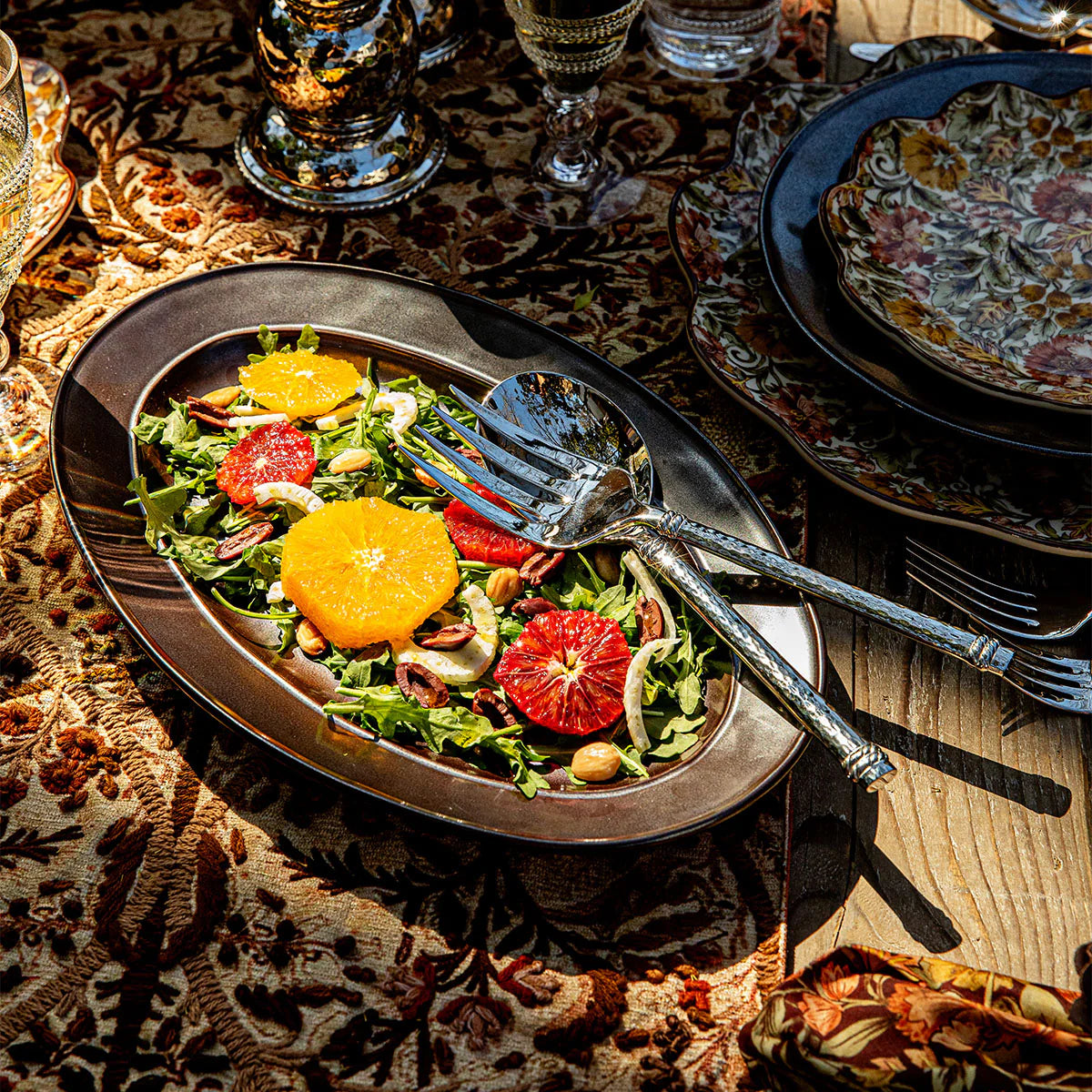 Juliska Pewter Stoneware 15" Oval Platter