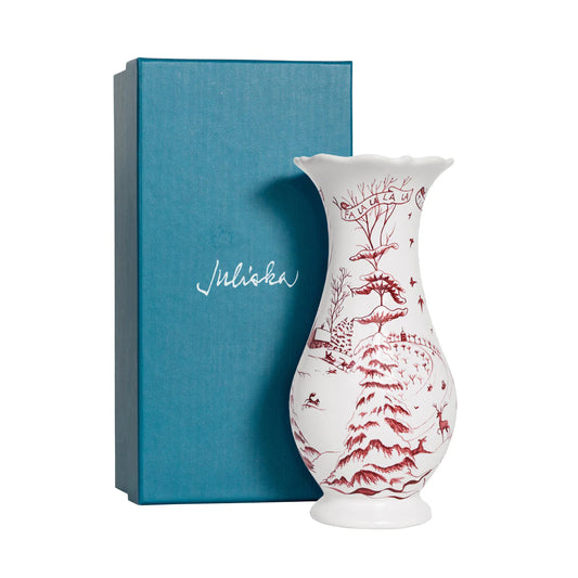 Juliska Country Estate Winter Frolic Ruby 9" Vase