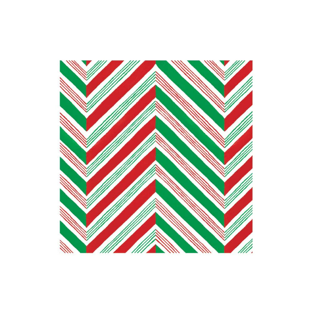 Candy Cane Stripes Paper Cocktail Napkins
