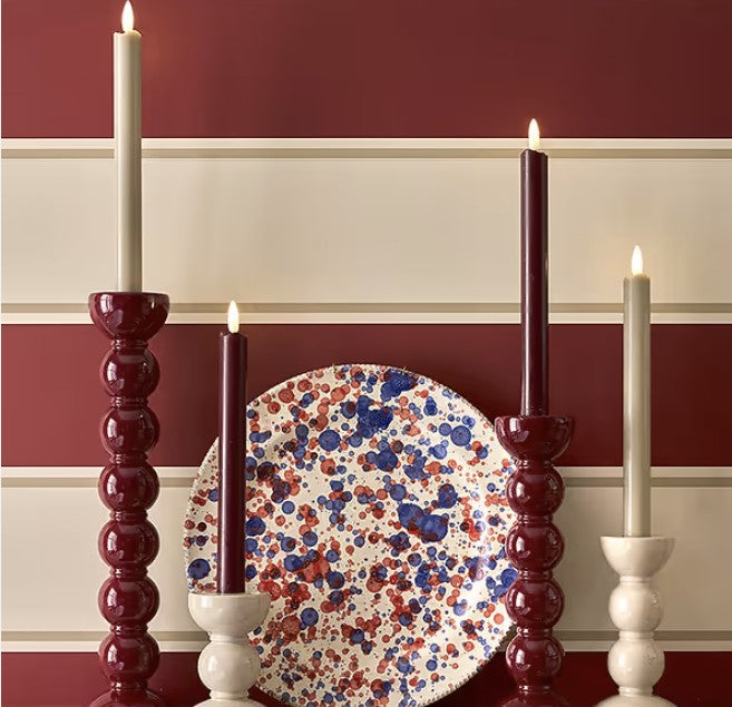Cherry Red Wax LED Candles