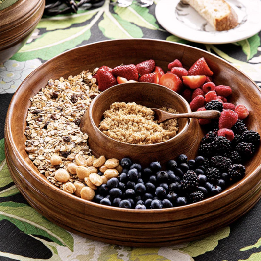 Juliska Bilbao Wood Chip & Dip