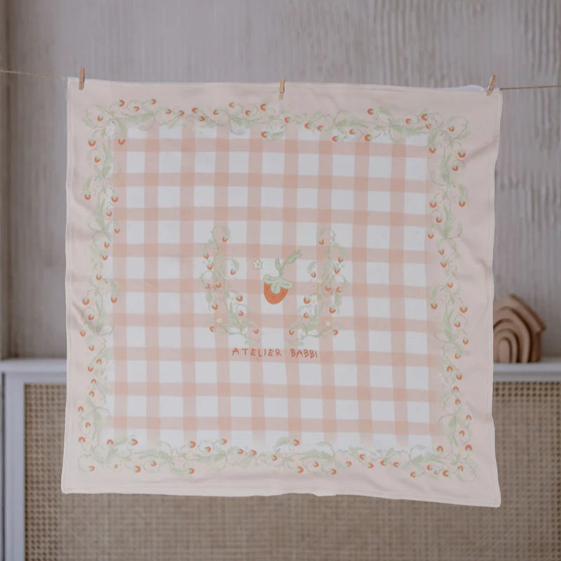 Double-Sided Blanket, Strawberry | Atelier Babbi