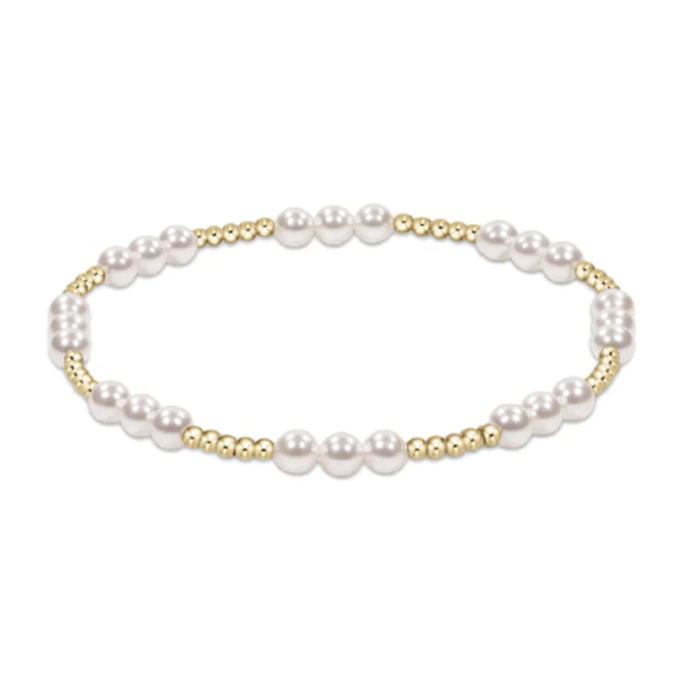 enewton Classic Joy Pattern 4mm Bead Bracelet, Pearl
